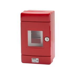 Centralino stagno di Emergenza Rosso 4 Moduli IP55 GW42206