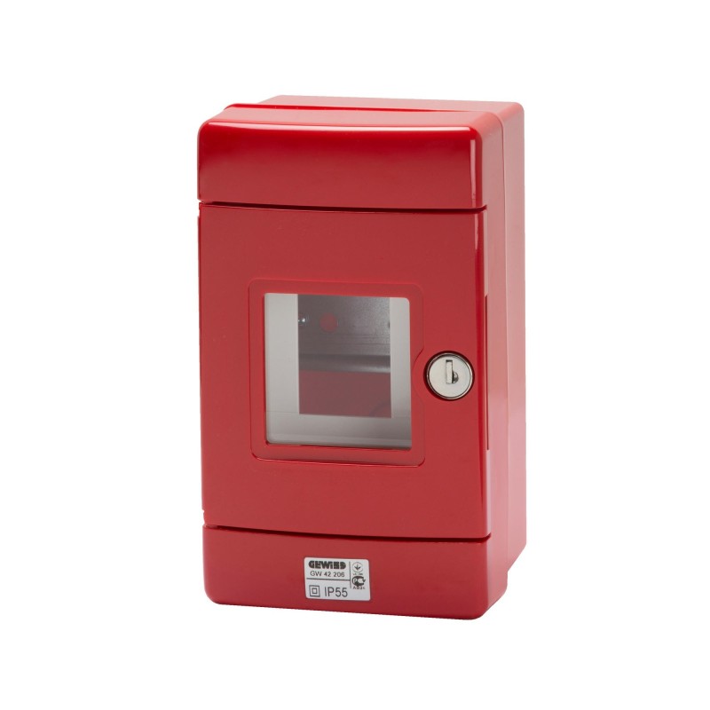 Centralino stagno di Emergenza Rosso 4 Moduli IP55 GW42206