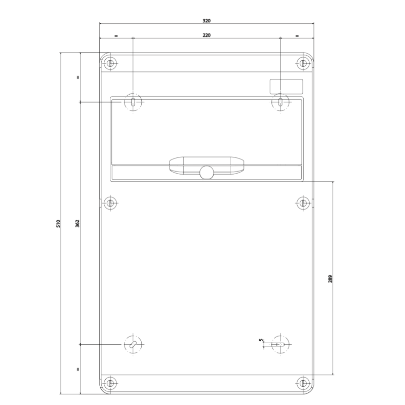 Quadro Din 14 Moduli e 6 Flange 16/32A IP44/67 GW68008N