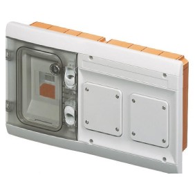 Quadretto Combinato da Incasso Stagno Grigio Modulare 1+2 Moduli IP55 GW48686