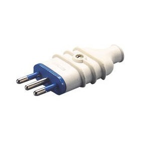 Spina Mobile Bianca 2P+T 10A 250V GW28003