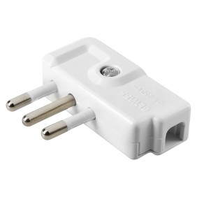 Spina Mobile a 90° Bianca 2P+T 10A 250V GW28007