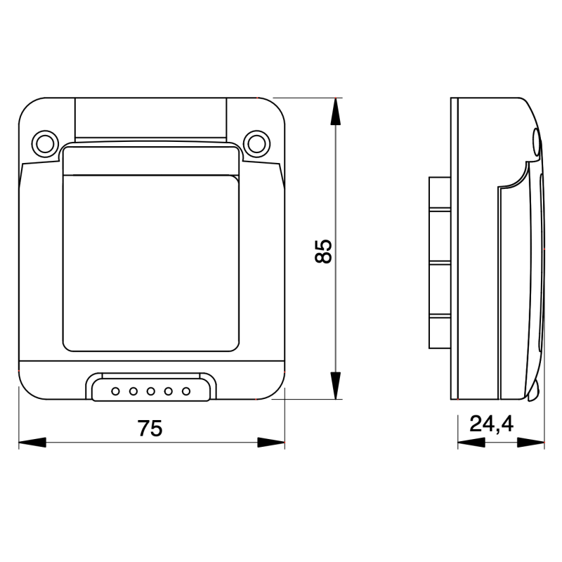 Calotta Stagna 2 Posti IP55 GW27401