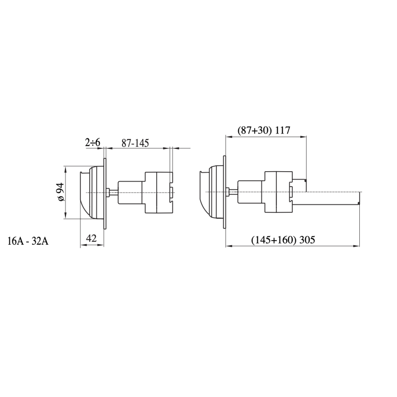 Interruttore Rotativo da Quadro 4 Poli 16A IP65 GW70003