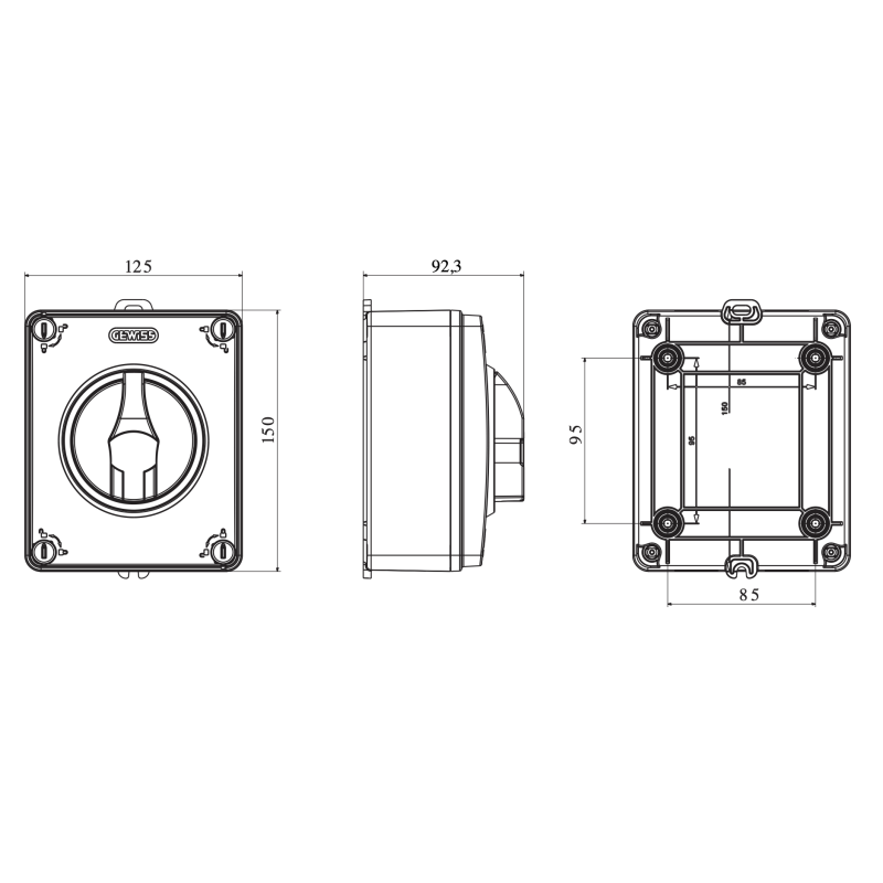 Sezionatore Rotativo HP 4 Poli 32A Lucchettabile IP66 GW70436P
