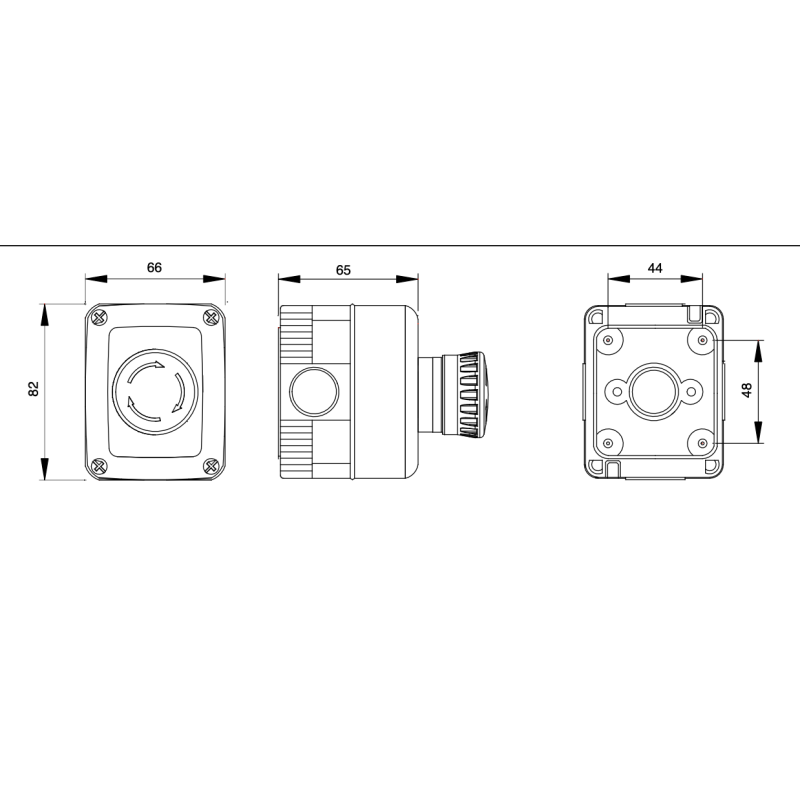 Pulsante di Emergenza con Riarmo a Rotazione IP66 GW27202