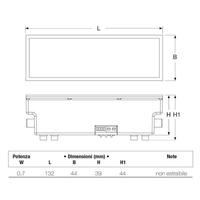 Lampada di Emergenza da Incasso con Sensore Notte Fruttoluce 6 Led SE Beghelli 4609