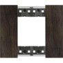 Placca Noce Bticino Living Now due posti legno KA4802LG