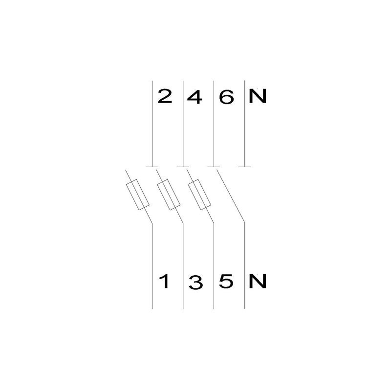 Sezionatore Portafusibile da 10,3X38mm 32A 3P+N Siemens 3NW7063