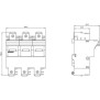 Sezionatore Portafusibile da 22X58mm 100A 3P Siemens 3NW7231
