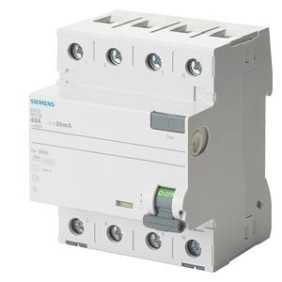 Interruttore Differenziale puro 25A 4 Poli 0,03 Tipo A Siemens 5SV33526