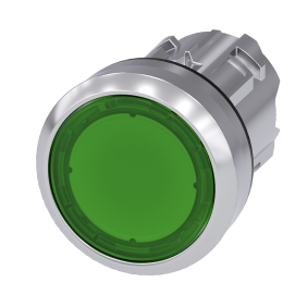 Pulsante Luminoso Piatto Verde Siemens 3SU10510AB400AA0