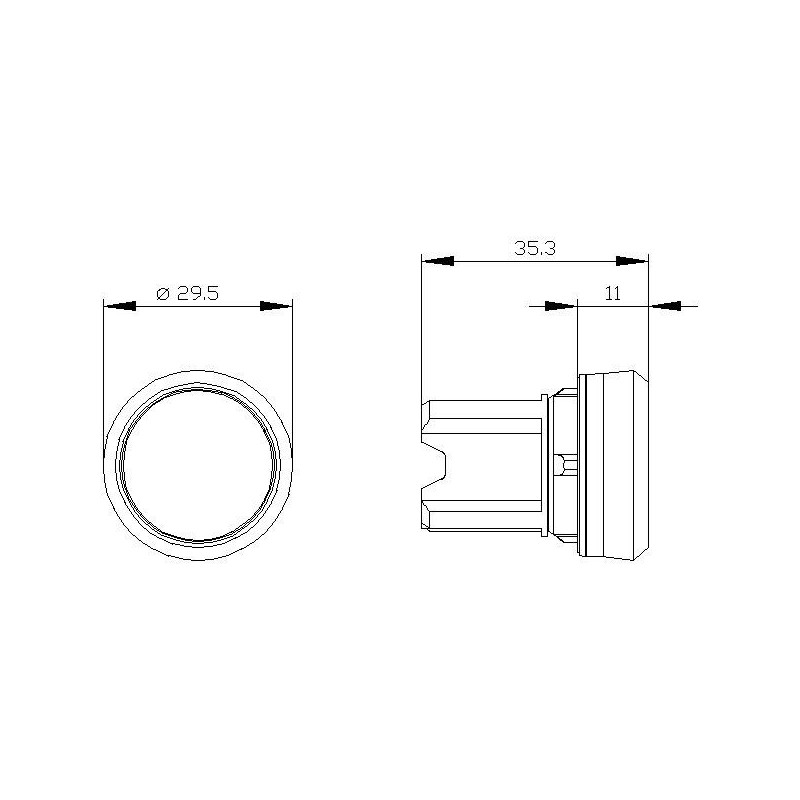 Pulsante Luminoso Piatto Verde Siemens 3SU10510AB400AA0