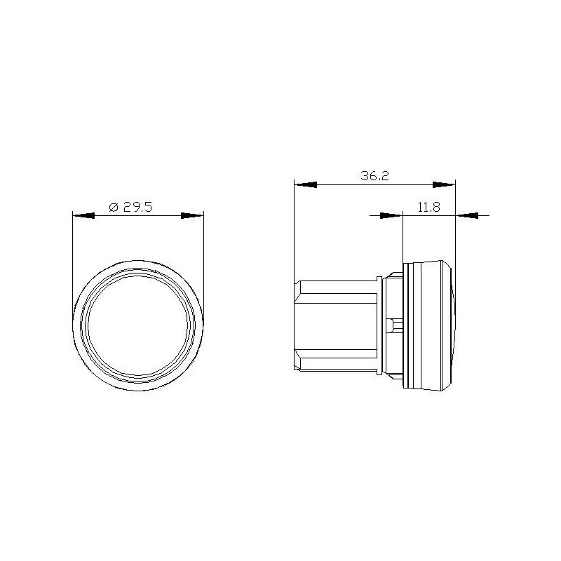 Indicatore Luminoso Bianco Siemens 3SU10516AA600AA0