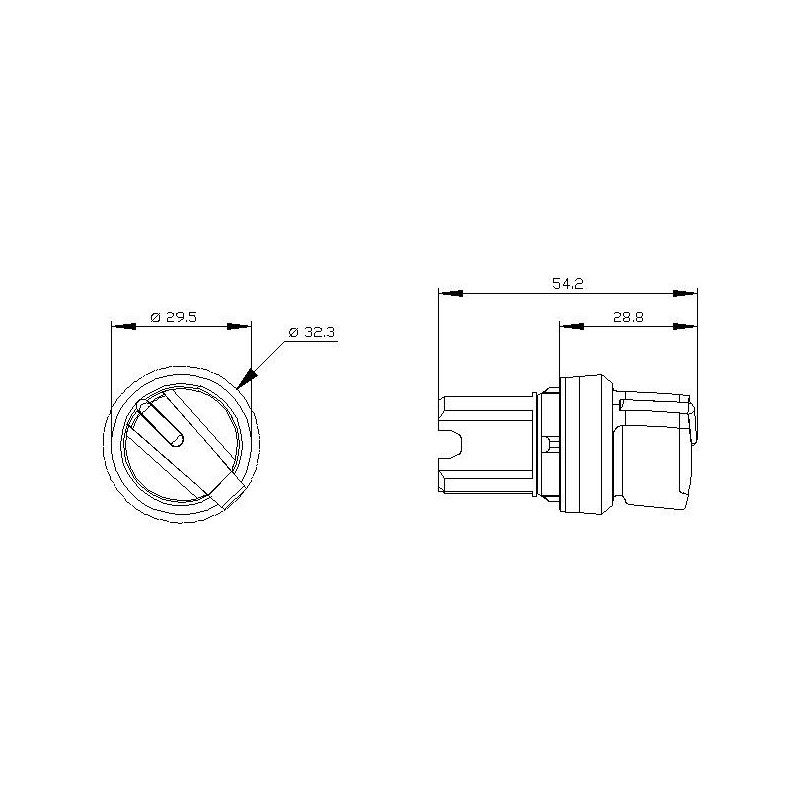 Selettore Luminoso a Leva Rosso Posizioni I/O Siemens 3SU10522BF200AA0