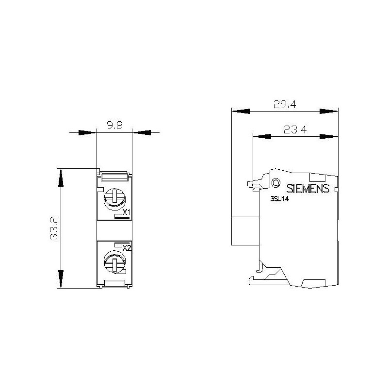 Modulo LED Blu 24-240VAC/DC Siemens 3SU14011BH501AA0