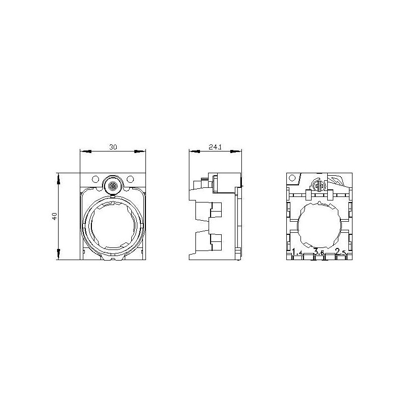 Supporto di Fissaggio per Contatti Siemens 3SU15500AA100AA0