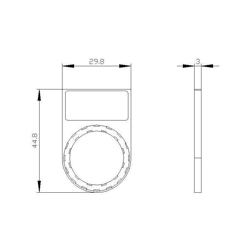 Porta targhetta 12,5X27MM  Siemens 3SU19000AG100AA0