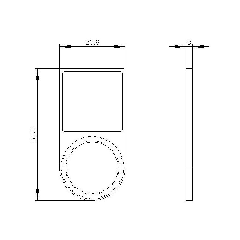 Portatarghetta 27X27MM Siemens 3SU19000AJ100AA0