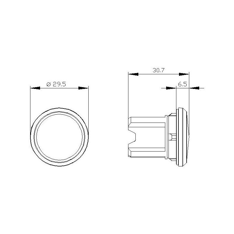 Tappo Cieco Rotondo Argento Siemens 3SU19500FA800AA0