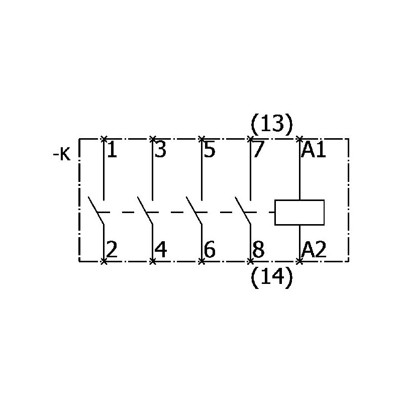 Contattore Accessoriabile NO 4P 40A 230V/AC Siemens 5TT50400