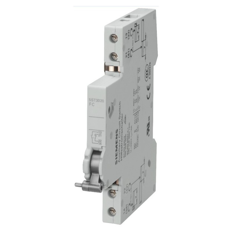 Contatto di segnalazione intervento 1NO+1NC per 5SU1 - 5SY - 5SL  Siemens 5ST3020