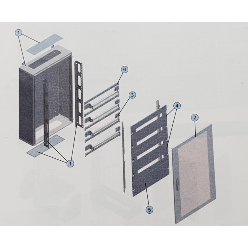 Quadro completo da Parete Alpha 630 96 Moduli Siemens 8GK99880KL00