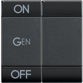 Copritasto ON/OFF/GEN Illuminabile 2 PostI Bticino LivingLight L4911M2AFN