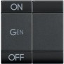 Copritasto ON/OFF/GEN Illuminabile 2 PostI Bticino LivingLight L4911M2AFN