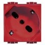 Presa schuko/bipasso 2P+T 10/16A, terra centrale e laterale - colore rosso - Living, Light, Light Tech L4140/16r