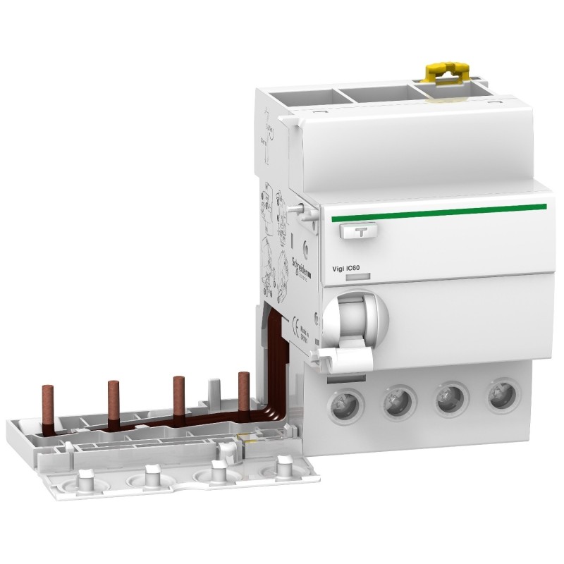 Blocco differenziale 4 Poli 63A 30MA AC  3,5 Moduli Schneider A9V41463