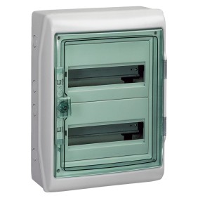Centralino a Parete 24 Moduli IP65 Porta Trasparente 2 File Schneider 10342
