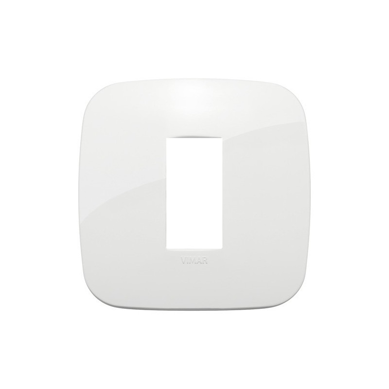 Placca Vimar Arkè Round 1 modulo tecnopolimero per supporto tondo bianco 19671.84
