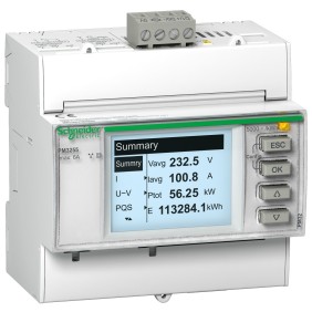 Multimetro PM3250 inserzione con TA Modbus-THD Schneider METSEPM3250