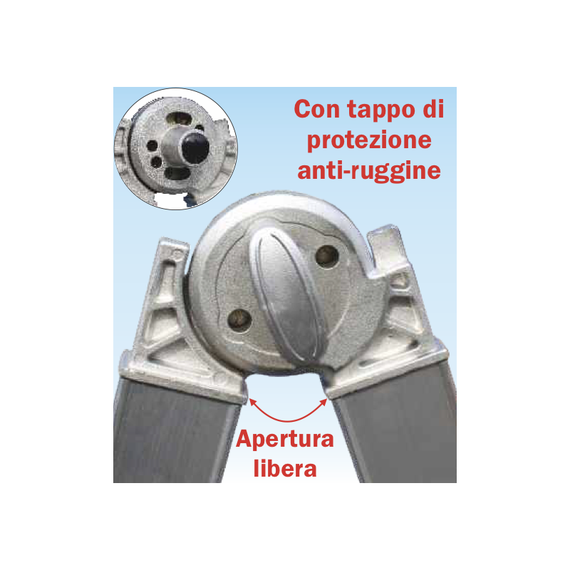 Scala Telescopica 10+10 Gradini in Alluminio Frigerio SCA 1970/20R