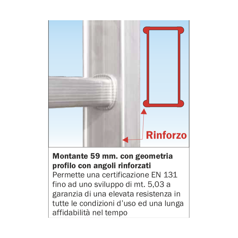 Scala Telescopica 10+10 Gradini in Alluminio Frigerio SCA 1970/20R