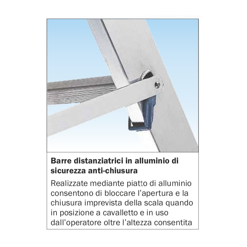 Scala Multiuso 3 Tronchi in Alluminio e Base Stabilizzatrice Frigerio SCA 3047Z/10