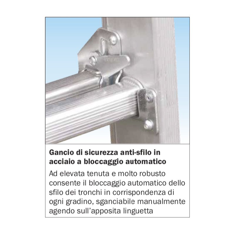 Scala Multiuso 3 Tronchi in Alluminio e Base Stabilizzatrice Frigerio SCA 3047Z/10