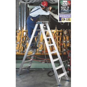 Scala Professionale a Doppia Salita in Alluminio Frigerio SCA 6015/08