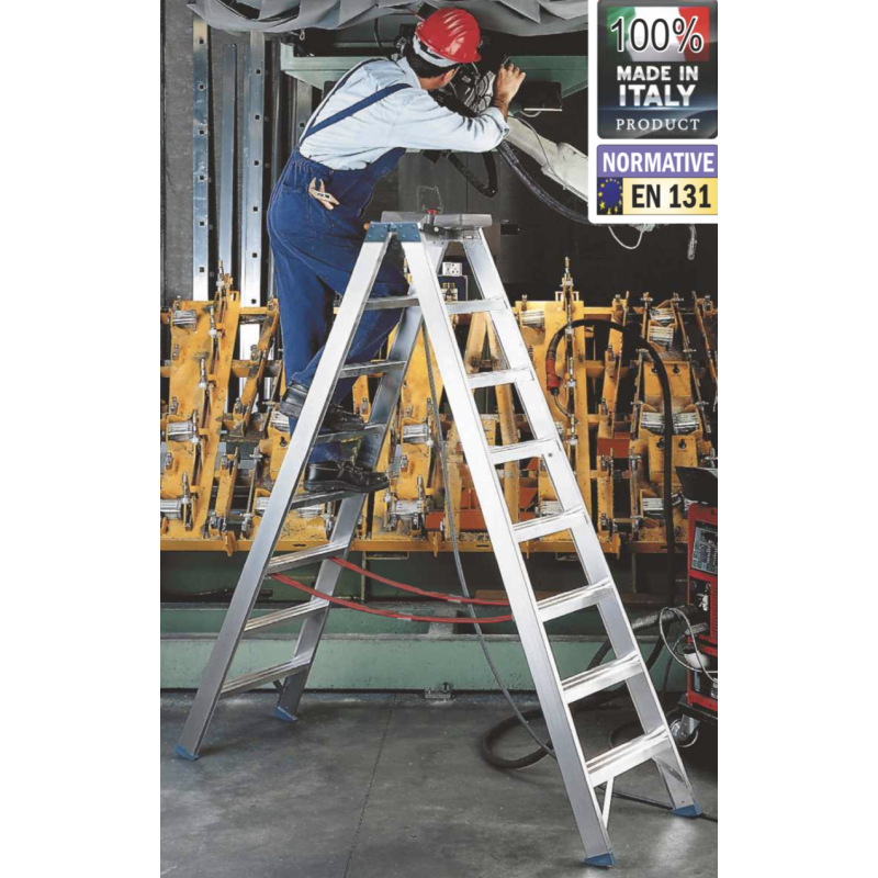 Scala Professionale a Doppia Salita in Alluminio Frigerio SCA 6015/08