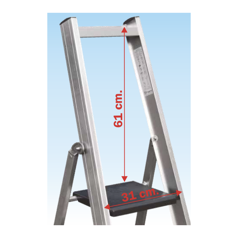 Scala Professionale a Cavalletto con Parapetto in Alluminio Frigerio SCA 6026/05