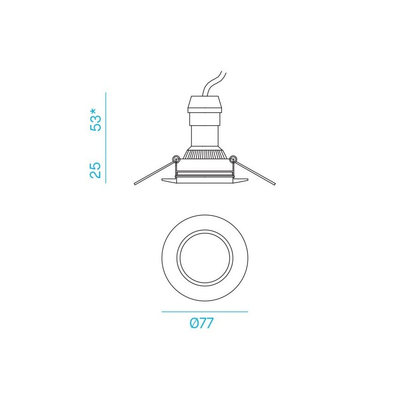 Faretto Incasso Bianco Fisso Nobile 4111/H/BI