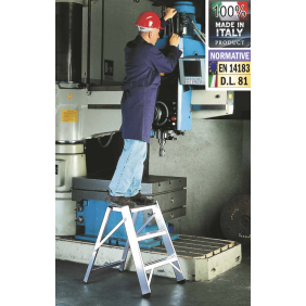 Sgabello Professionale in Alluminio con Piattaforma Frigerio SCA 6027/03