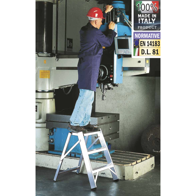 Sgabello Professionale in Alluminio con Piattaforma Frigerio SCA 6027/03