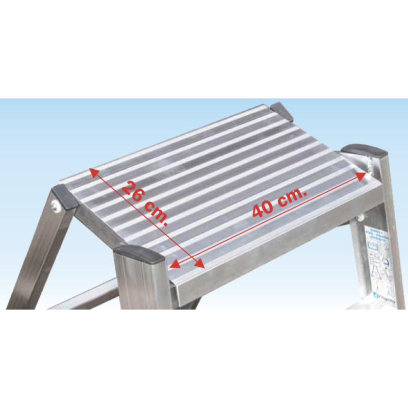 Sgabello Professionale in Alluminio con Piattaforma Frigerio SCA 6027/03