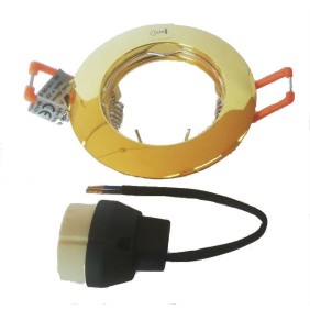 Faretto ad Incasso fisso oro lucido attacco GU10 Nobile 4111HGD