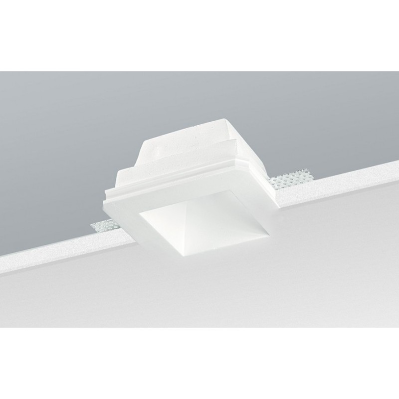 Faretto in gesso ad incasso a scomparsa Totale Quadrato Nobile 9096