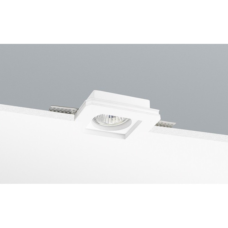 Faretto in gesso ad incasso a scomparsa Totale quadrato Nobile 9108