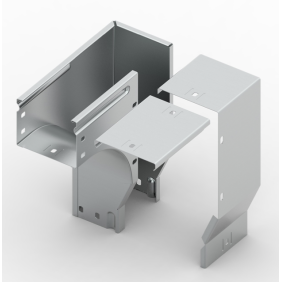 Curva Sinistra in Discesa 90 Gradi Sghemba 80X80 Zincata Sati 1042101