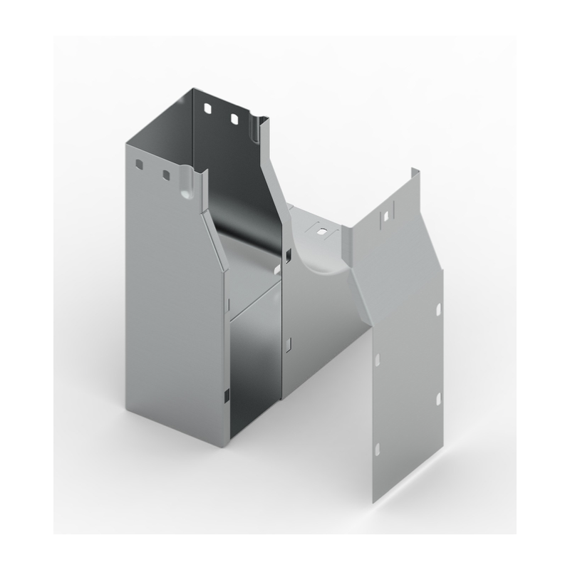 Curva Destra in Salita 90 Gradi Sghemba 100X80 Zincata Sati 1042203